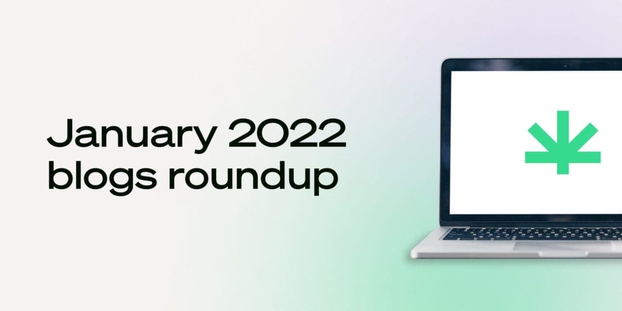 January 2022 Blog Roundup text next to a laptop with Leafwell's logo